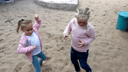 Skyler and Bella Dancing